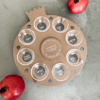 Personalized Rimon Simanim Plate- Matte Mocha Acrylic