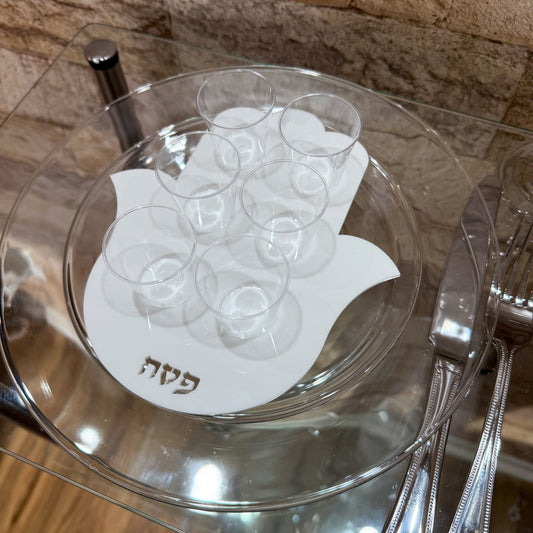 Personal Hamsa-Shaped Mini Seder Plate