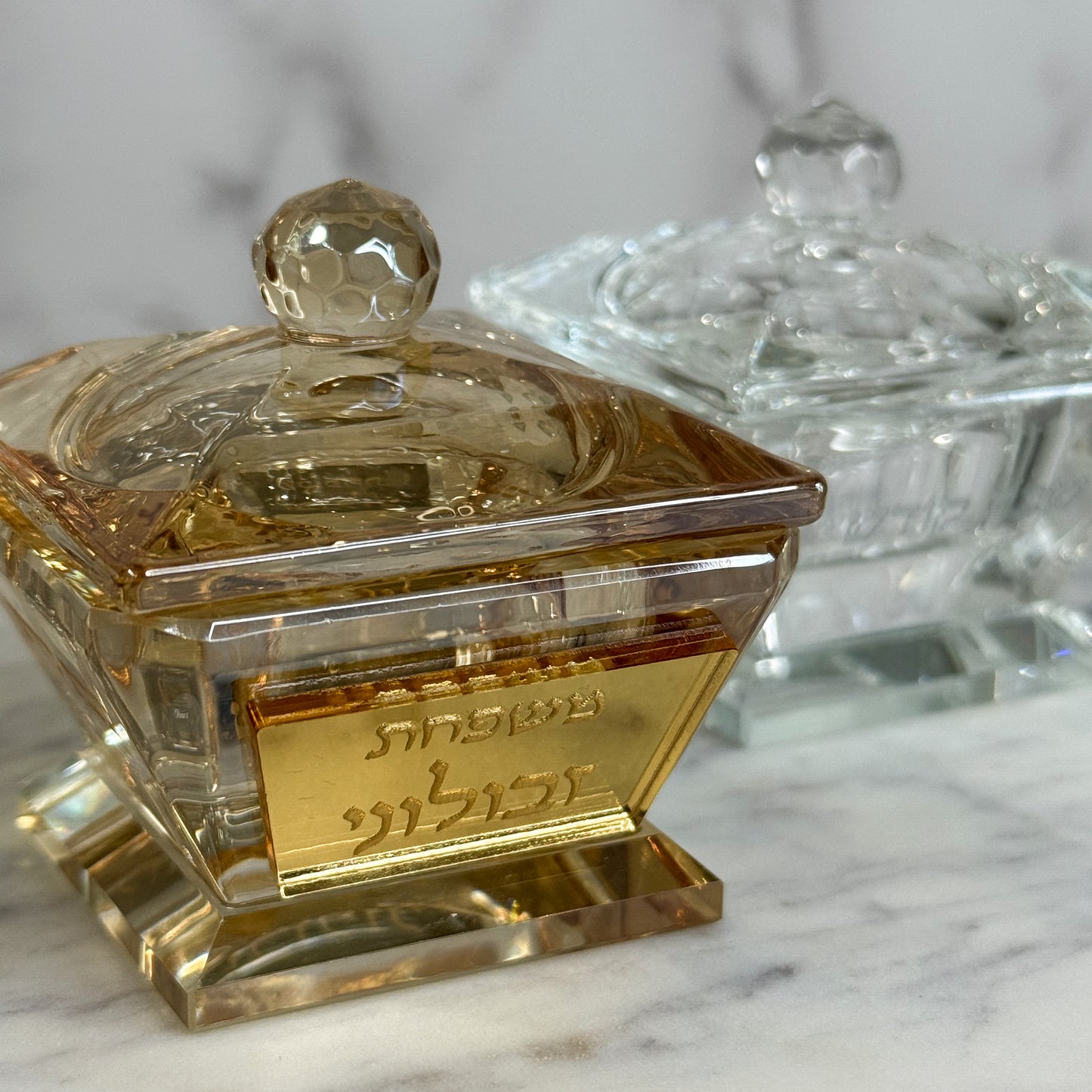 Personalized Crystal Salt Pots