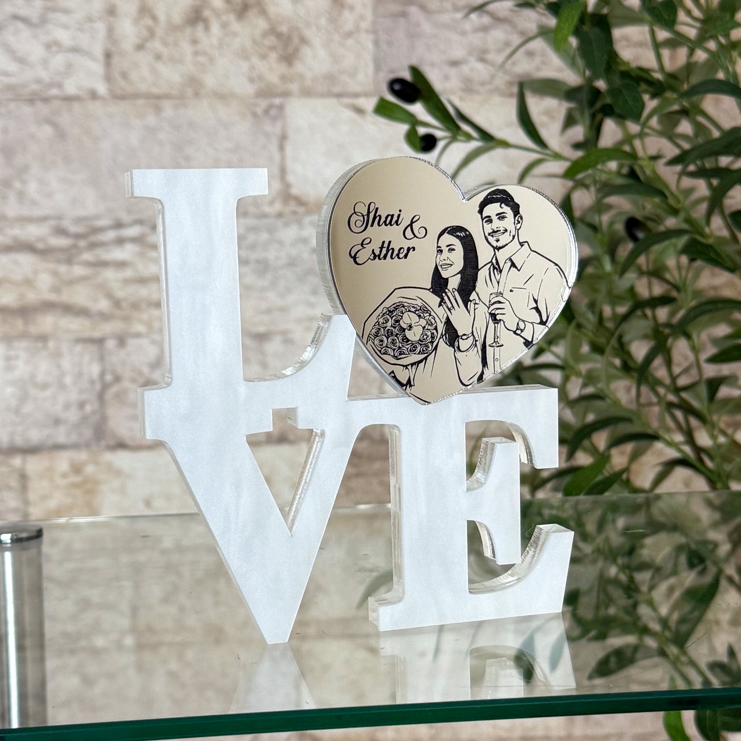 Personalized Photo LOVE Sculpture