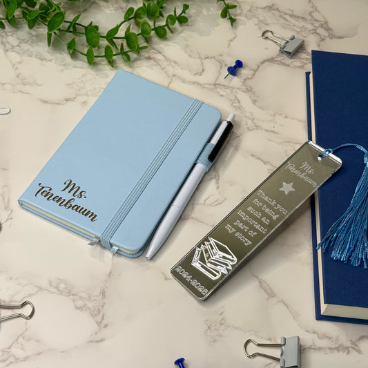 Personalized Notebook & Bookmark