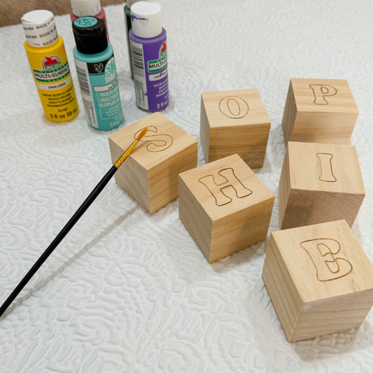 Personalized Wooden Name Blocks