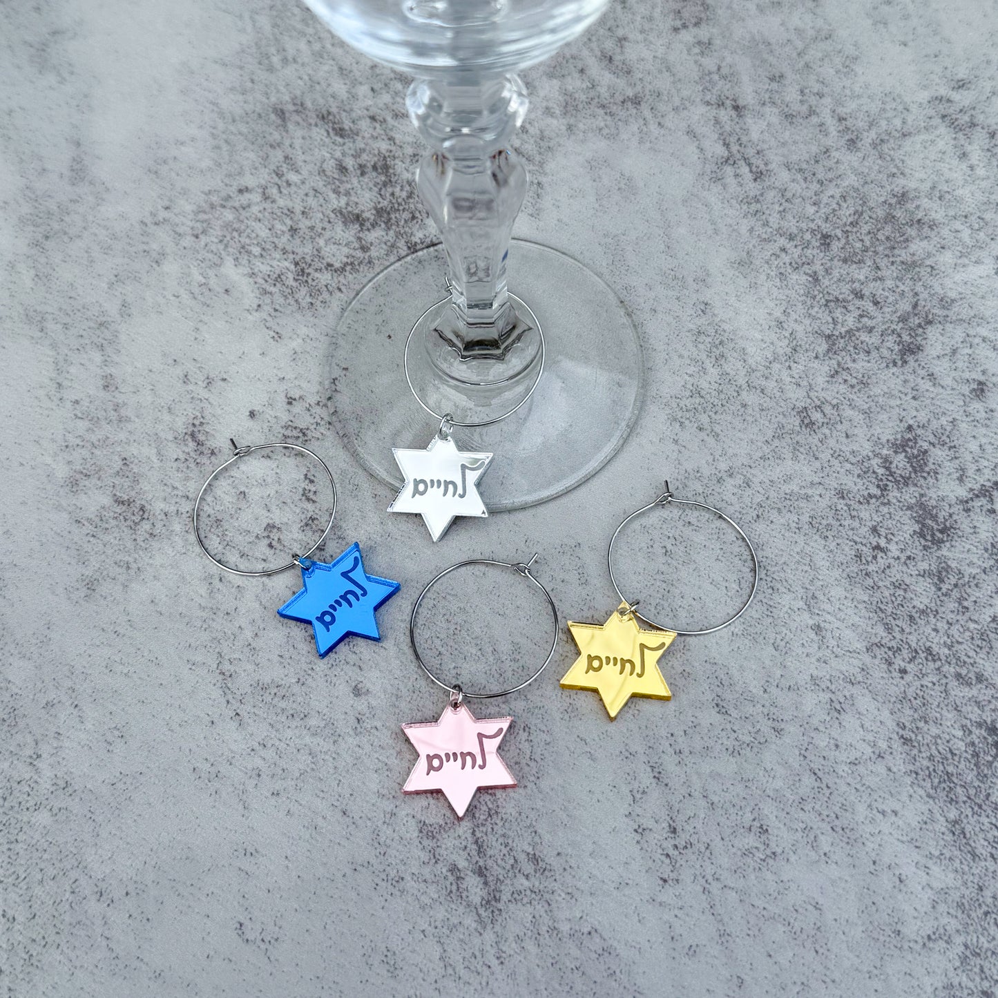 Le'Chaim Wine Charms (Set of 4)