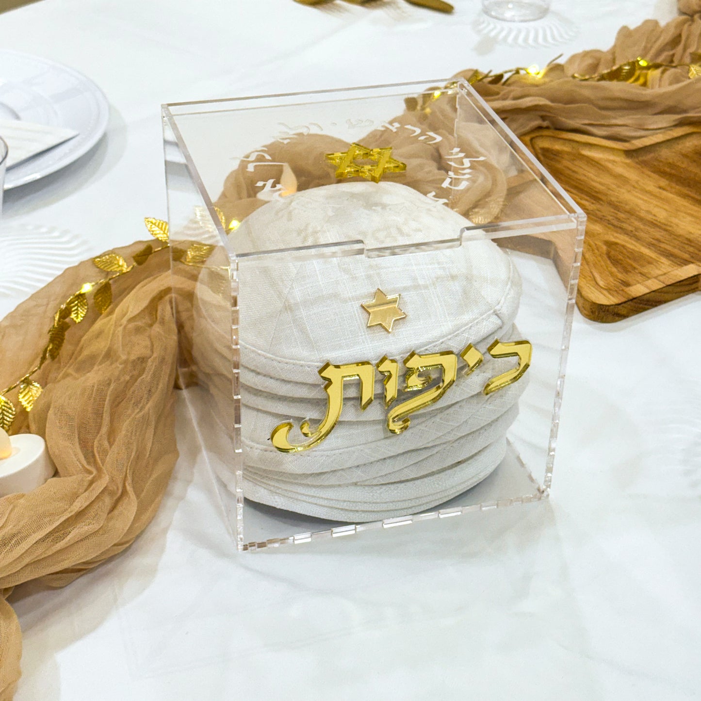 Personalized Acrylic Kippa Box