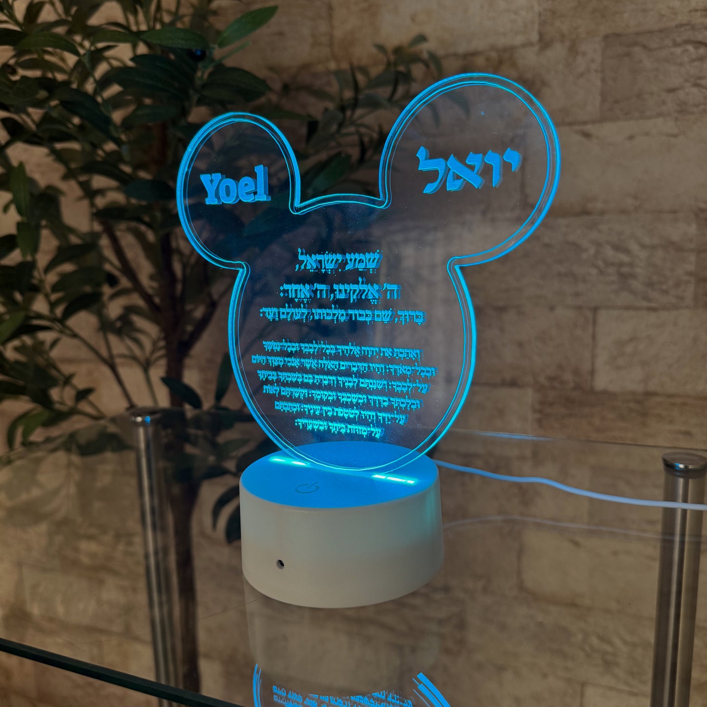 Personalized "Shema" Mickey Color Changing LED