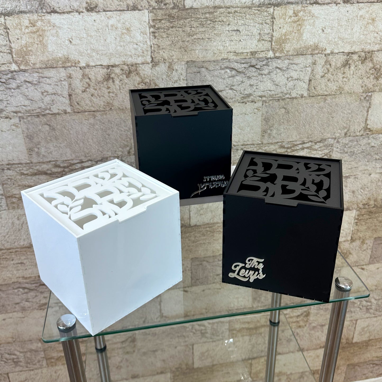 White Acrylic Kippa Box