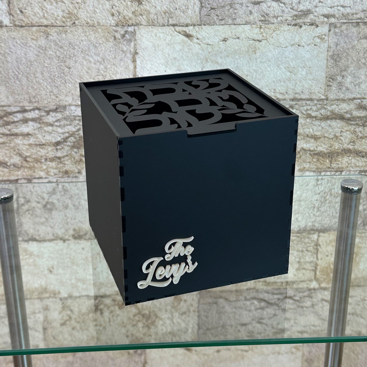 Black Matte Acrylic Kippa Box