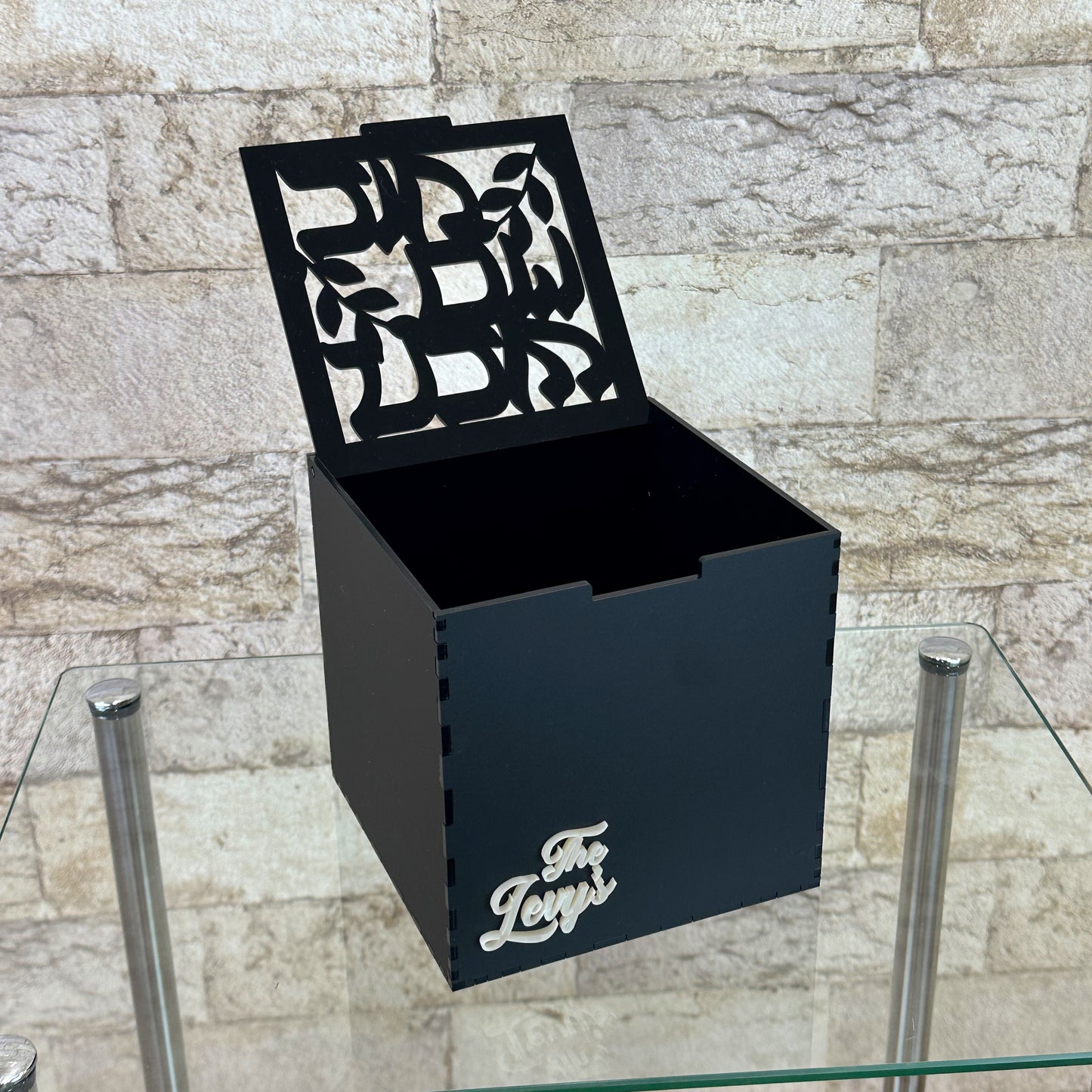 Black Matte Acrylic Kippa Box
