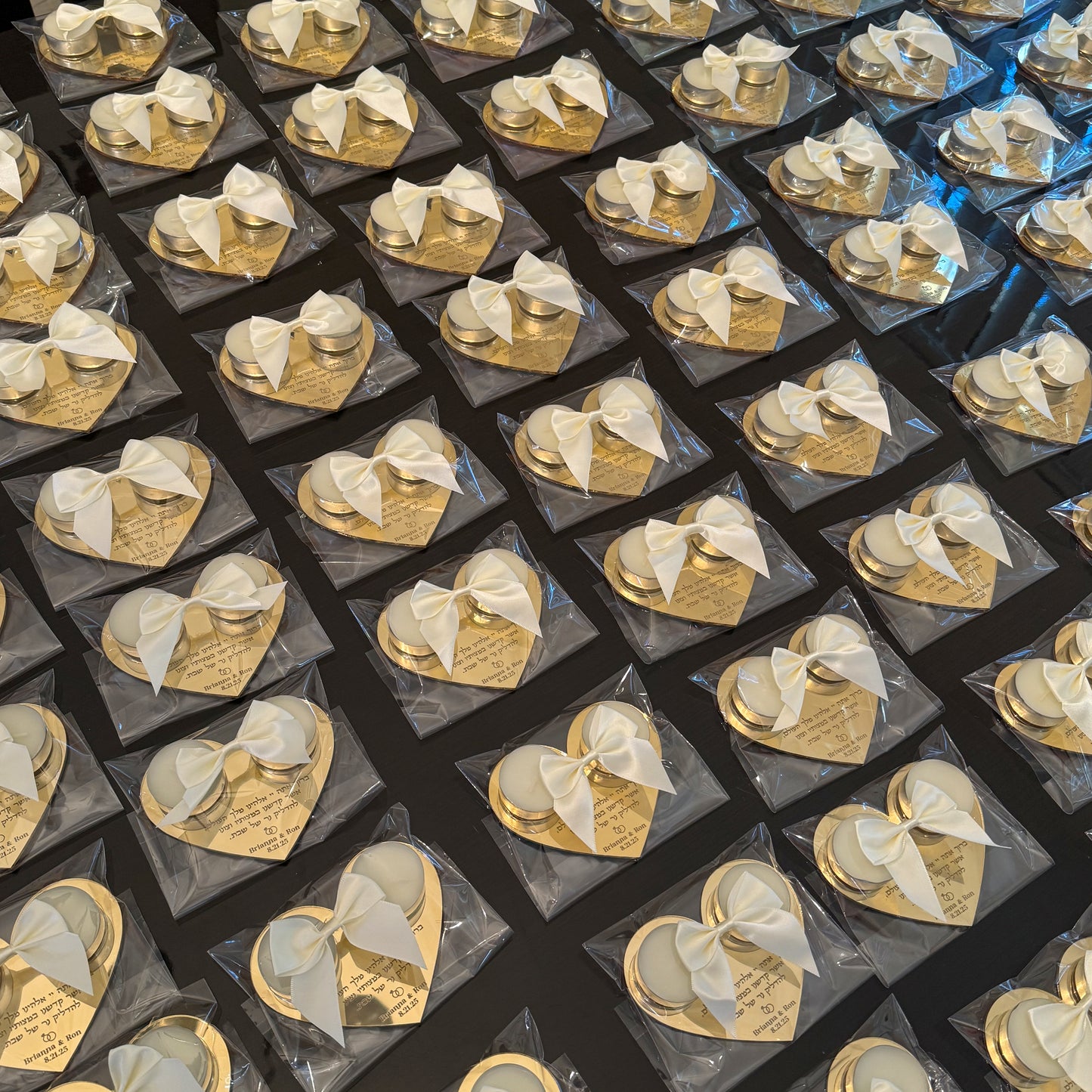 Personalized Heart Shabbat Candles