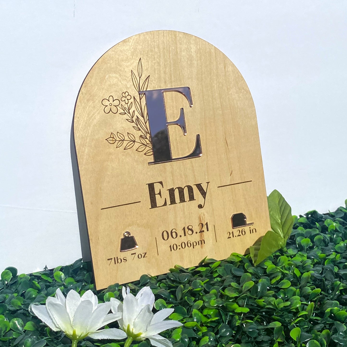 Newborn Birth Stat Wooden Sign