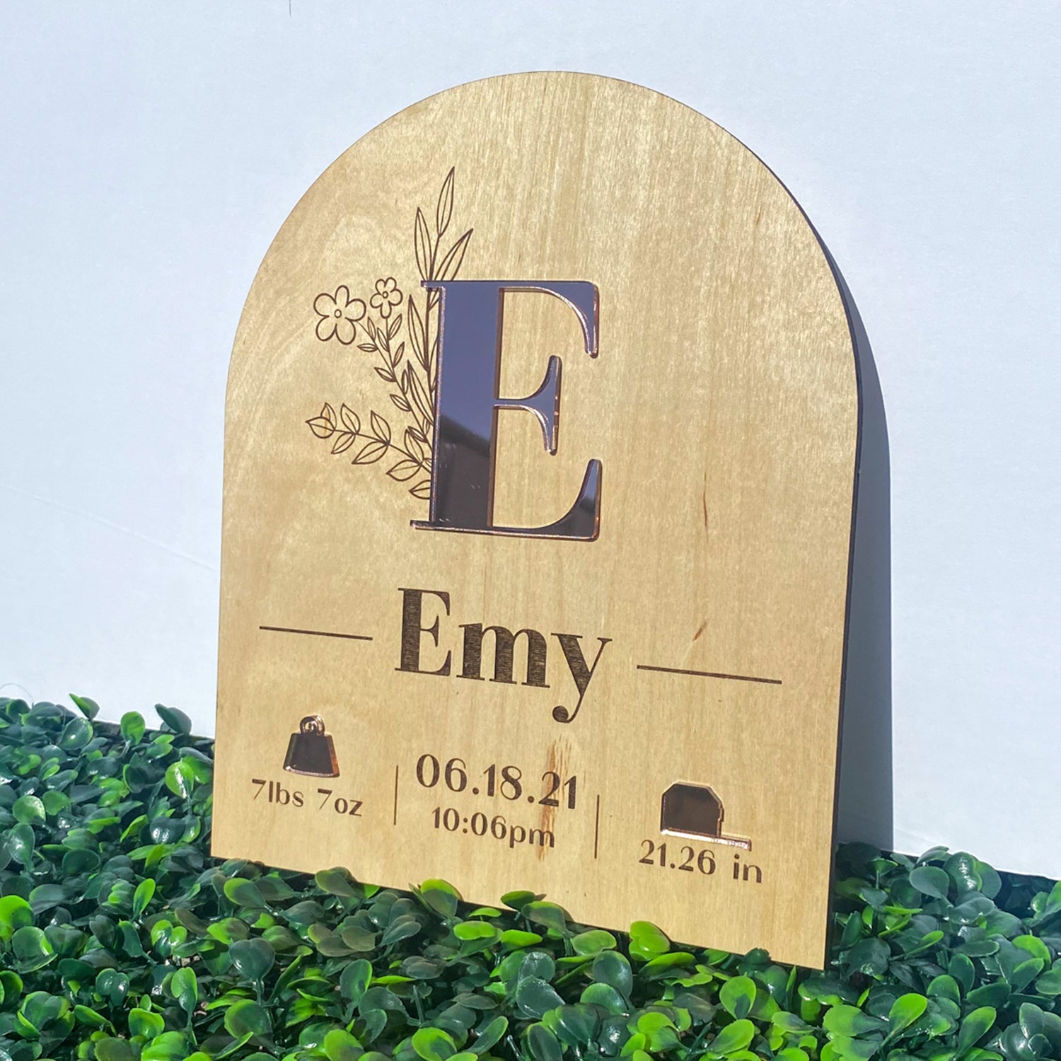 Newborn Birth Stat Wooden Sign