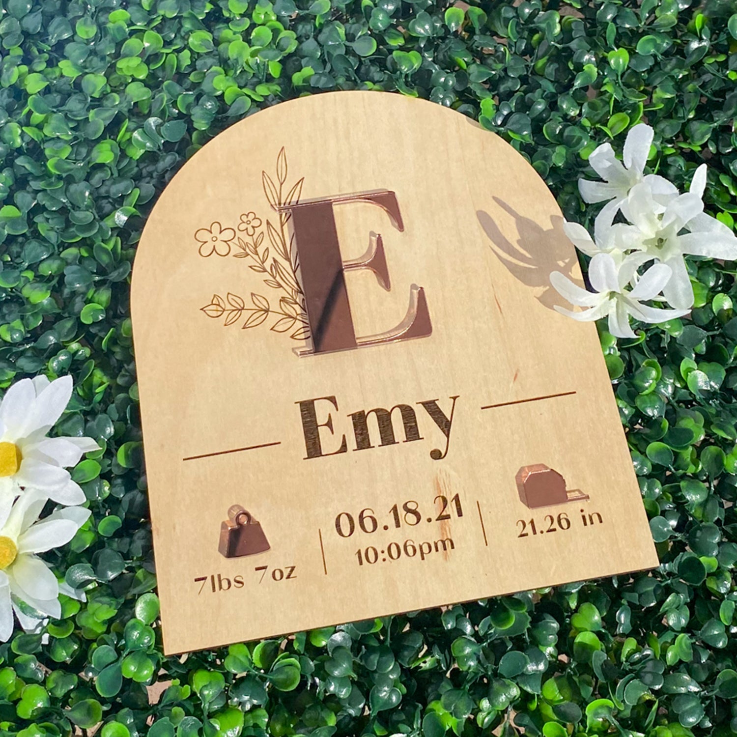 Newborn Birth Stat Wooden Sign