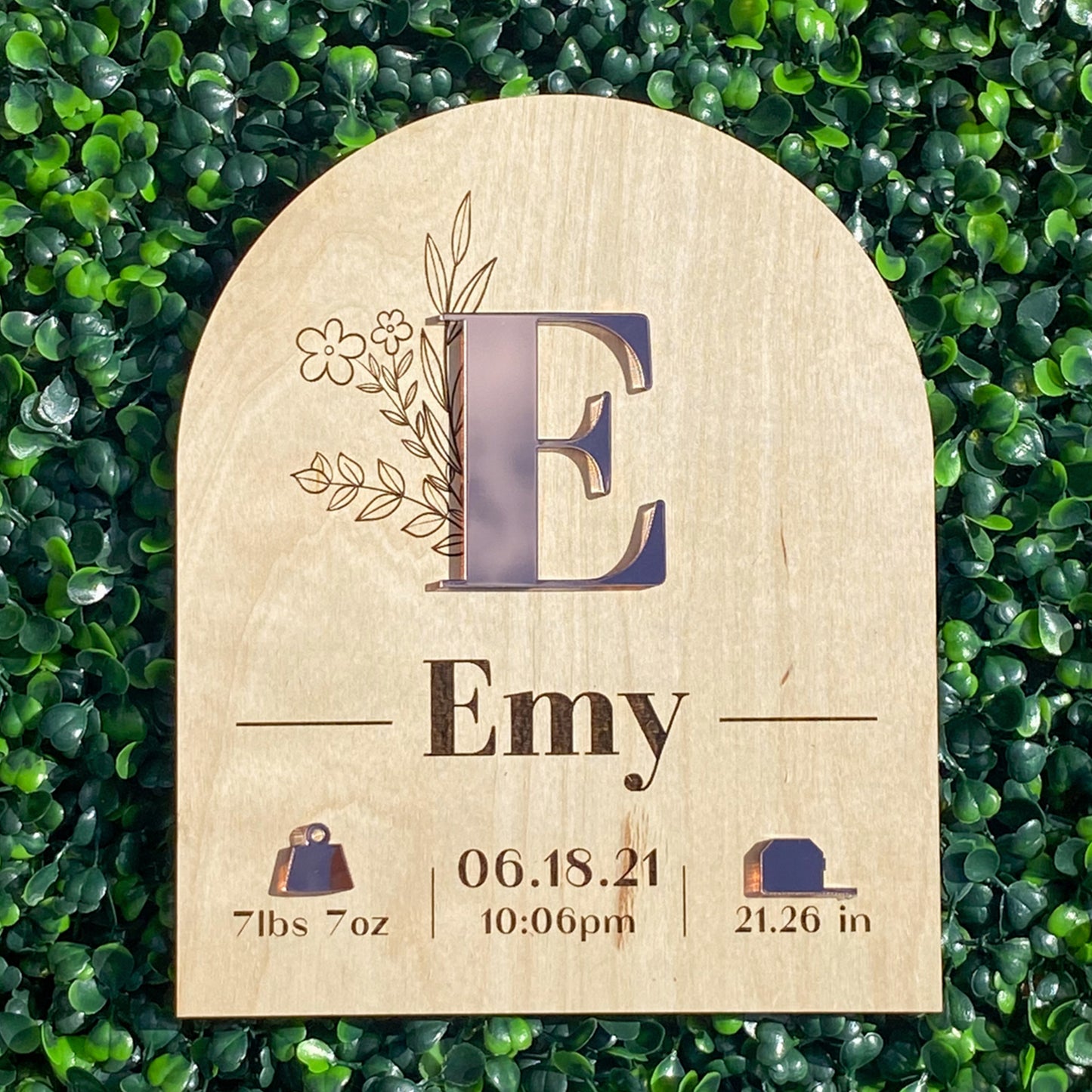 Newborn Birth Stat Wooden Sign