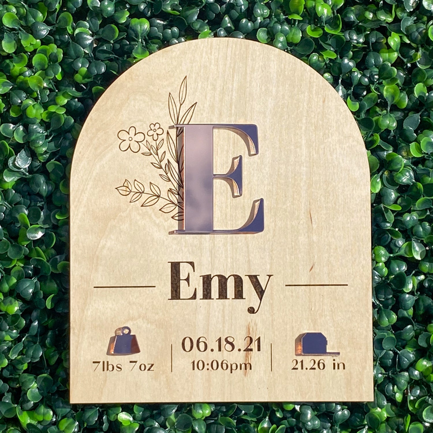 Newborn Birth Stat Wooden Sign
