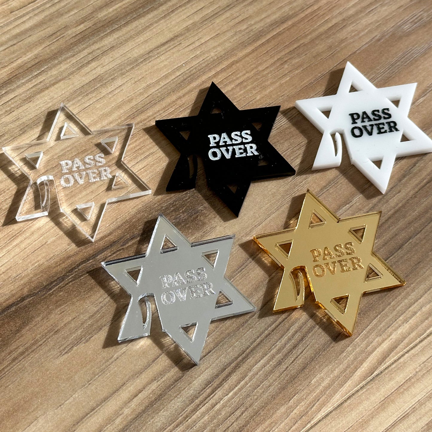 Acrylic Passover Wine Tag (English)