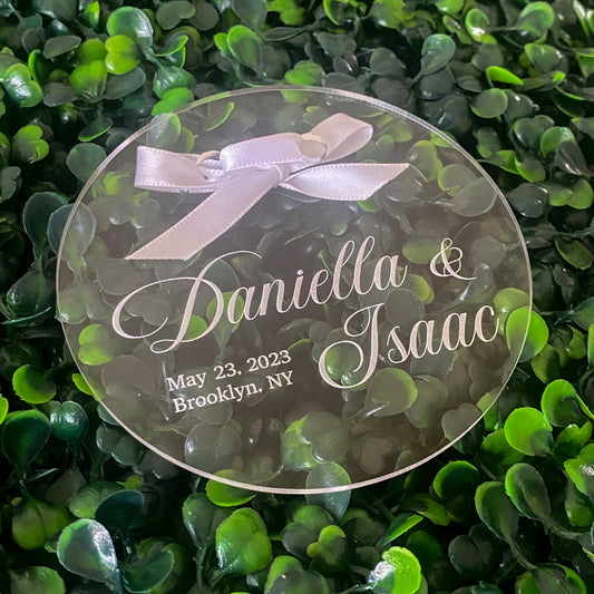 Personalized Acrylic Wedding Ring Holder