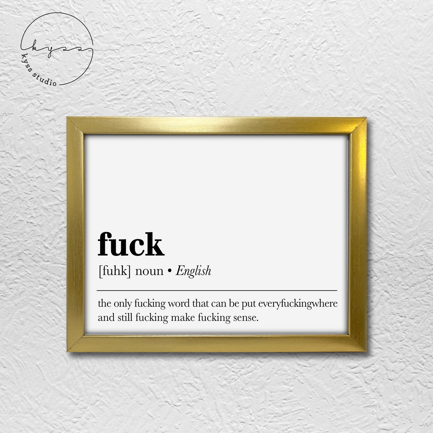 Witty Definition Wall Signs