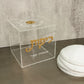 Personalized Acrylic Kippa Box- Matte Mocha