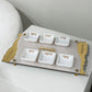 Personalized Matzah-Edge Seder Plate (White/Gold)