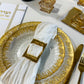 Personalized Matzah-Edge Napkin Rings (Gold)