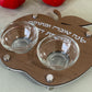 Personalized Apple & Honey Dish – Walnut Wood
