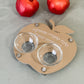 Personalized Apple & Honey Dish – Matte Mocha Acrylic