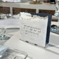 Personalized Matzah-Edge Napkin Holder (White/Silver)