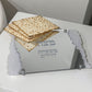 Personalized Matzah-Edge Matzah Tray (White/Silver)