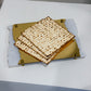 Personalized Matzah-Edge Matzah Tray (White/Gold)