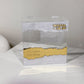 Personalized Matzah-Edge Matzah Box (White/Gold)