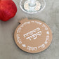 Personalized Rimon Kiddush Tray – Matte Mocha Acrylic