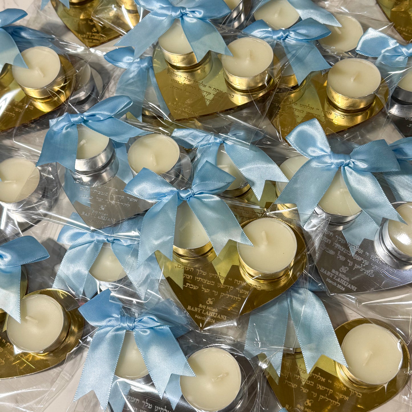 Personalized Heart Shabbat Candles