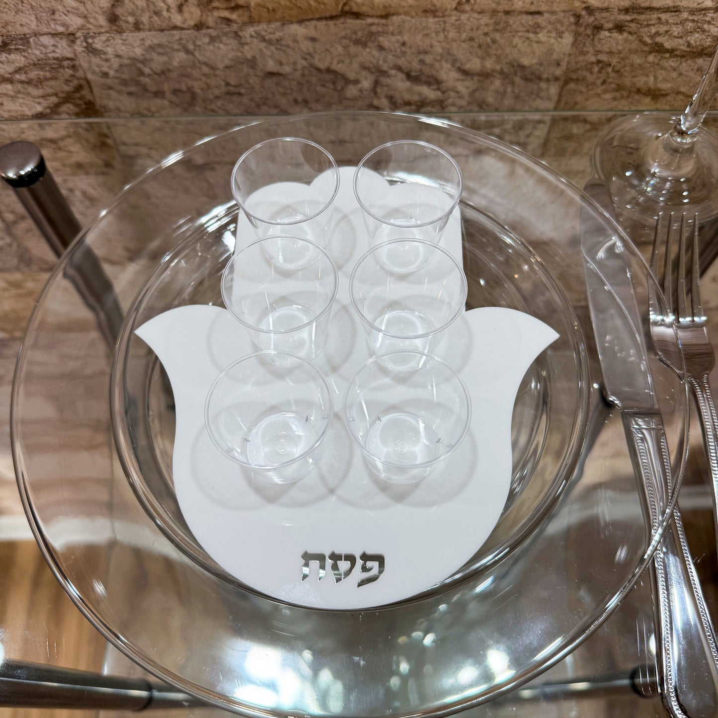 Personal Hamsa-Shaped Mini Seder Plate