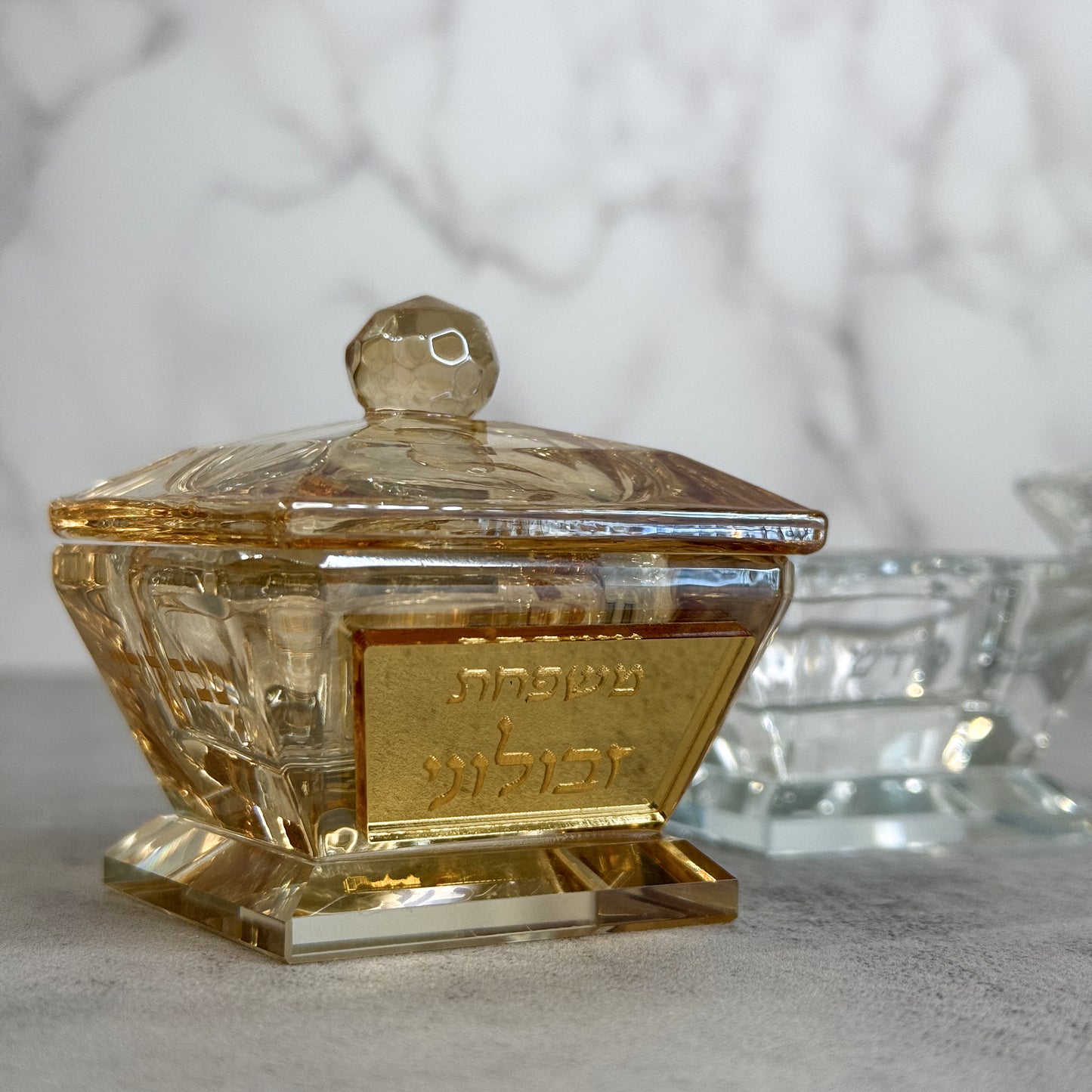 Personalized Crystal Salt Pots