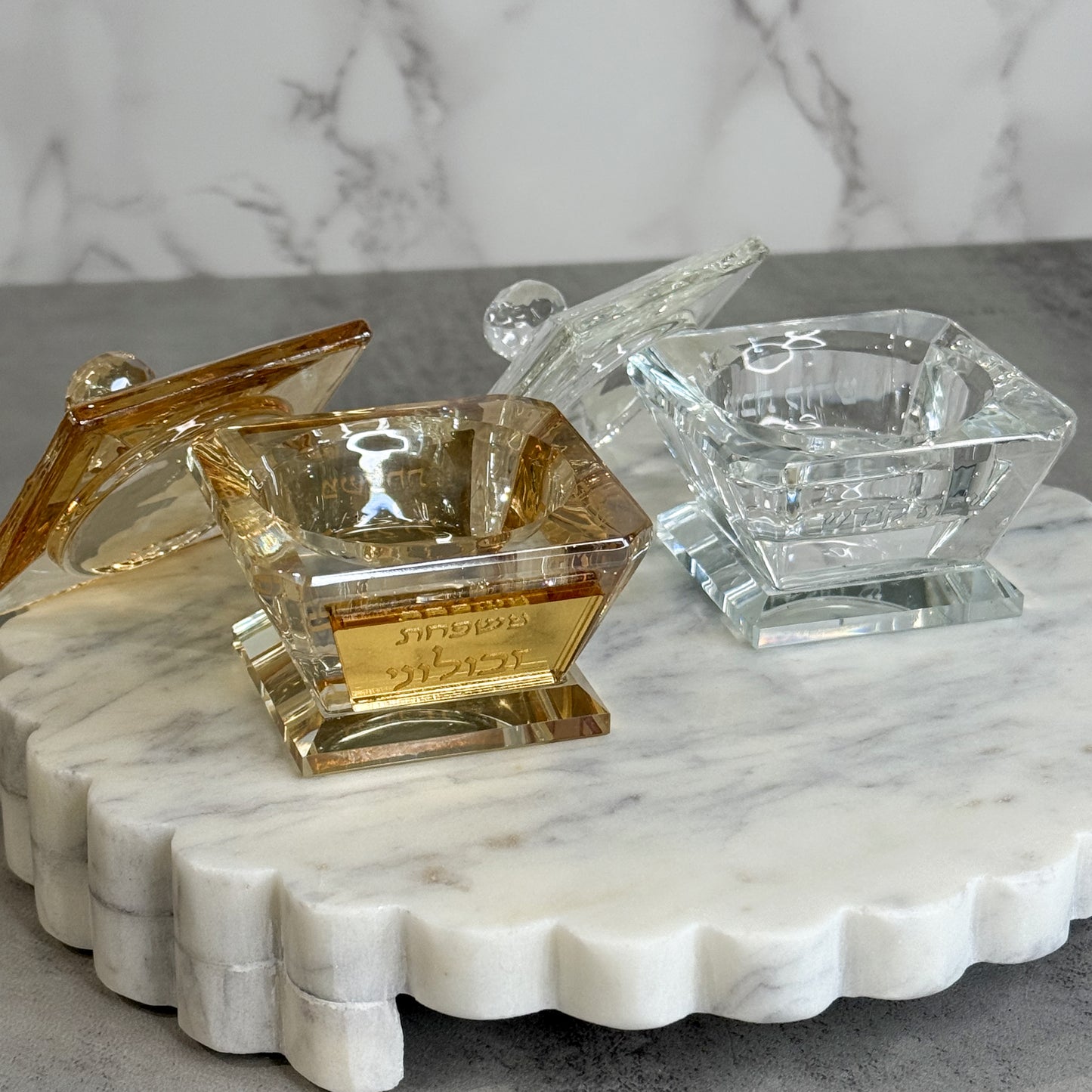 Personalized Crystal Salt Pots