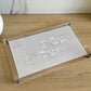 White Pearl Shabbat Challah Tray- Silver