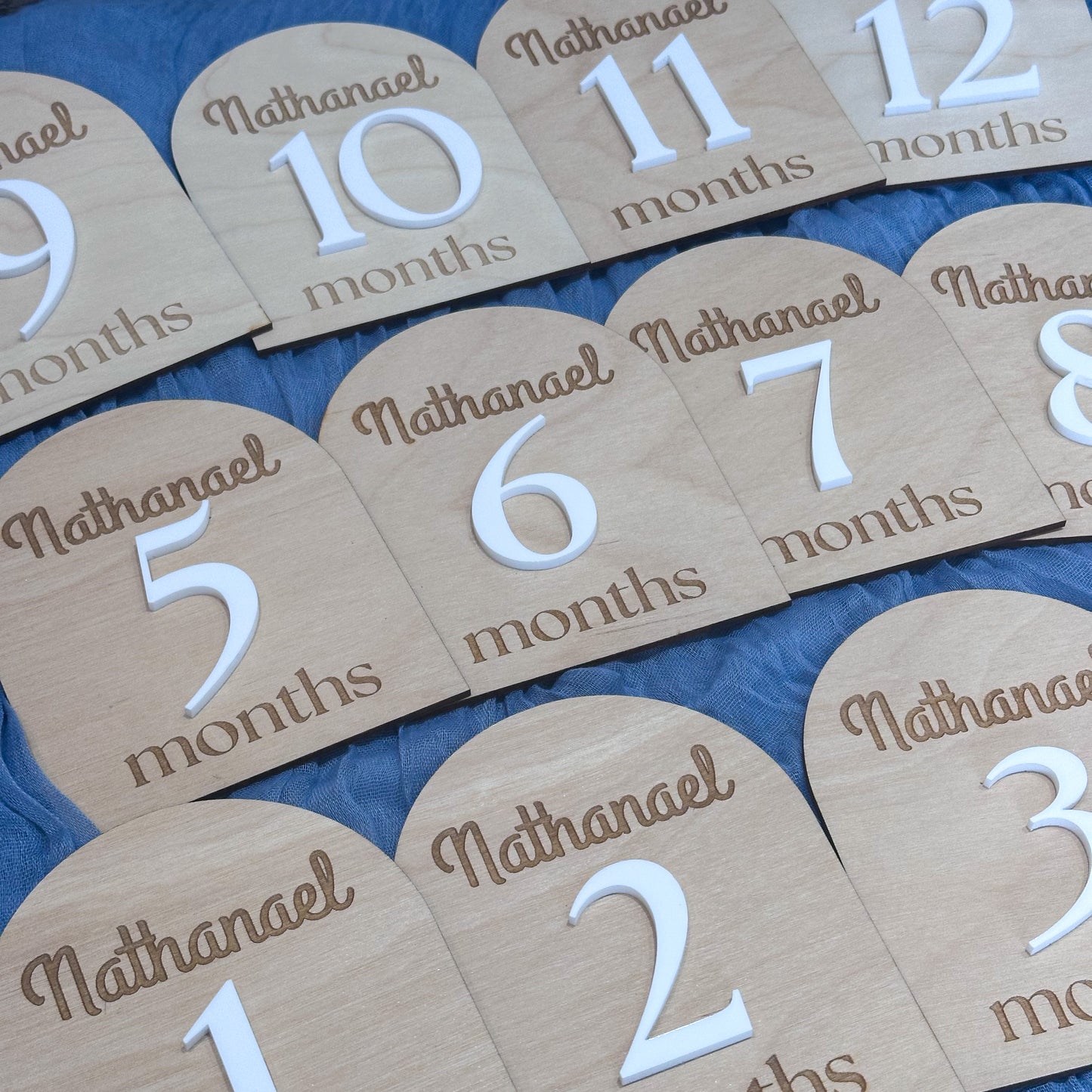 12 Personalized Arch Milestone Cards