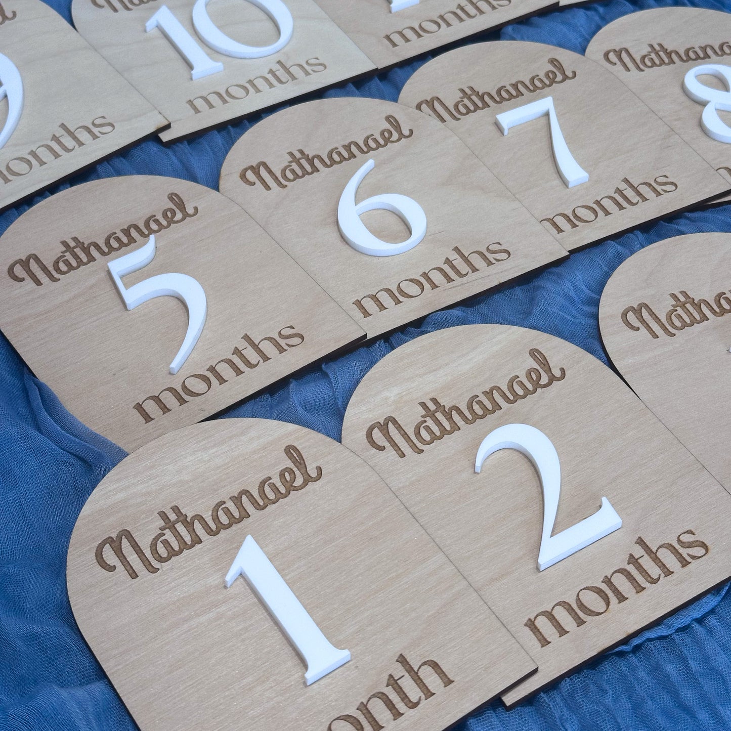12 Personalized Arch Milestone Cards
