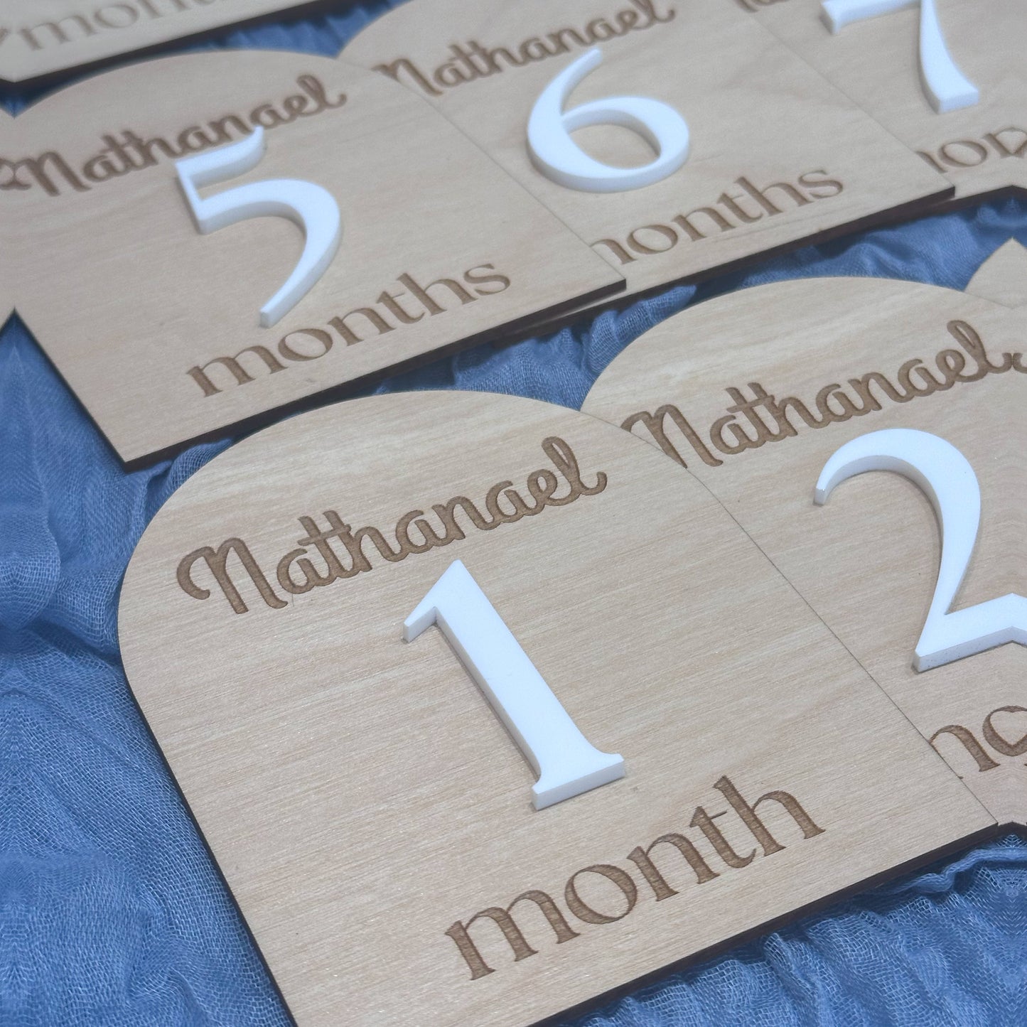 12 Personalized Arch Milestone Cards