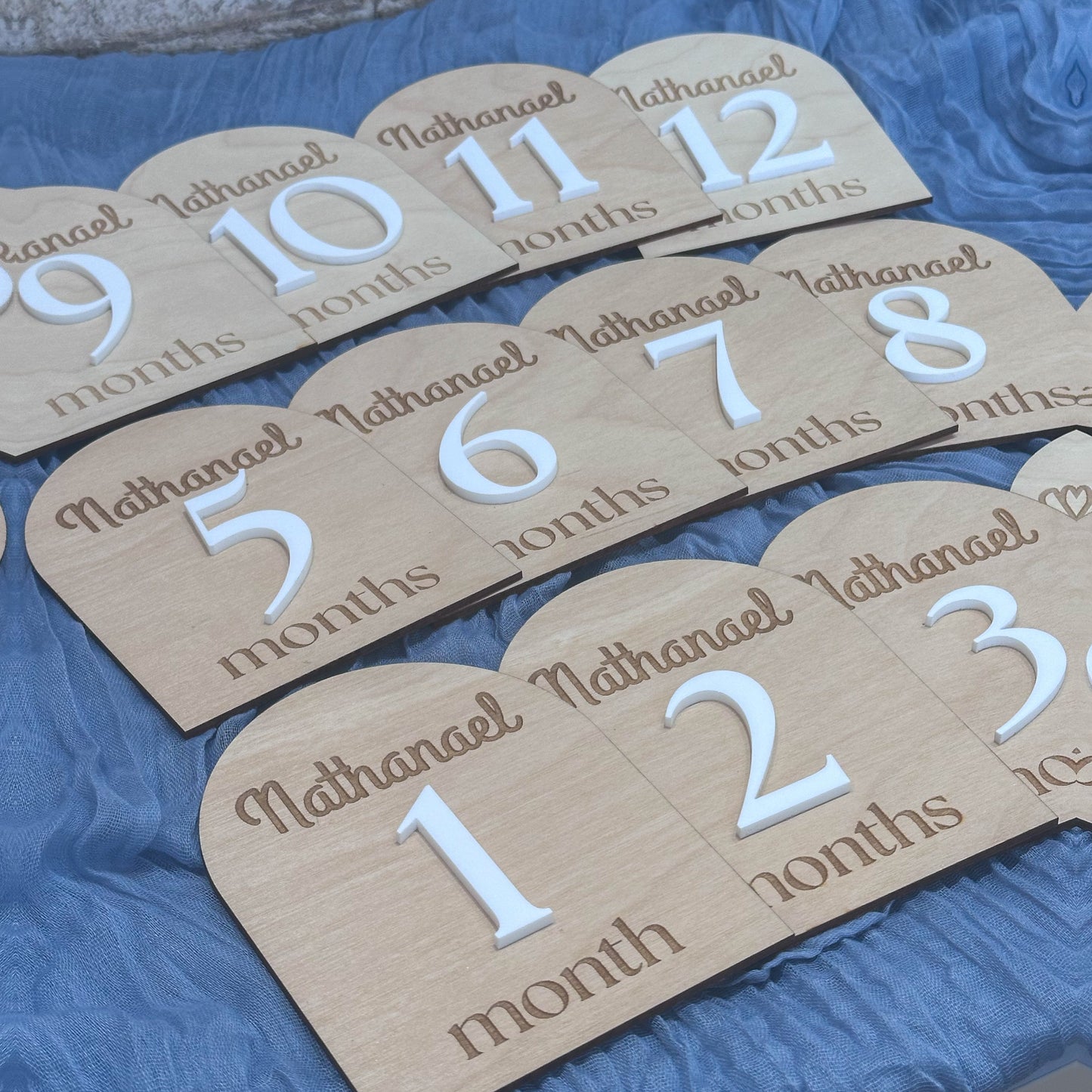12 Personalized Arch Milestone Cards