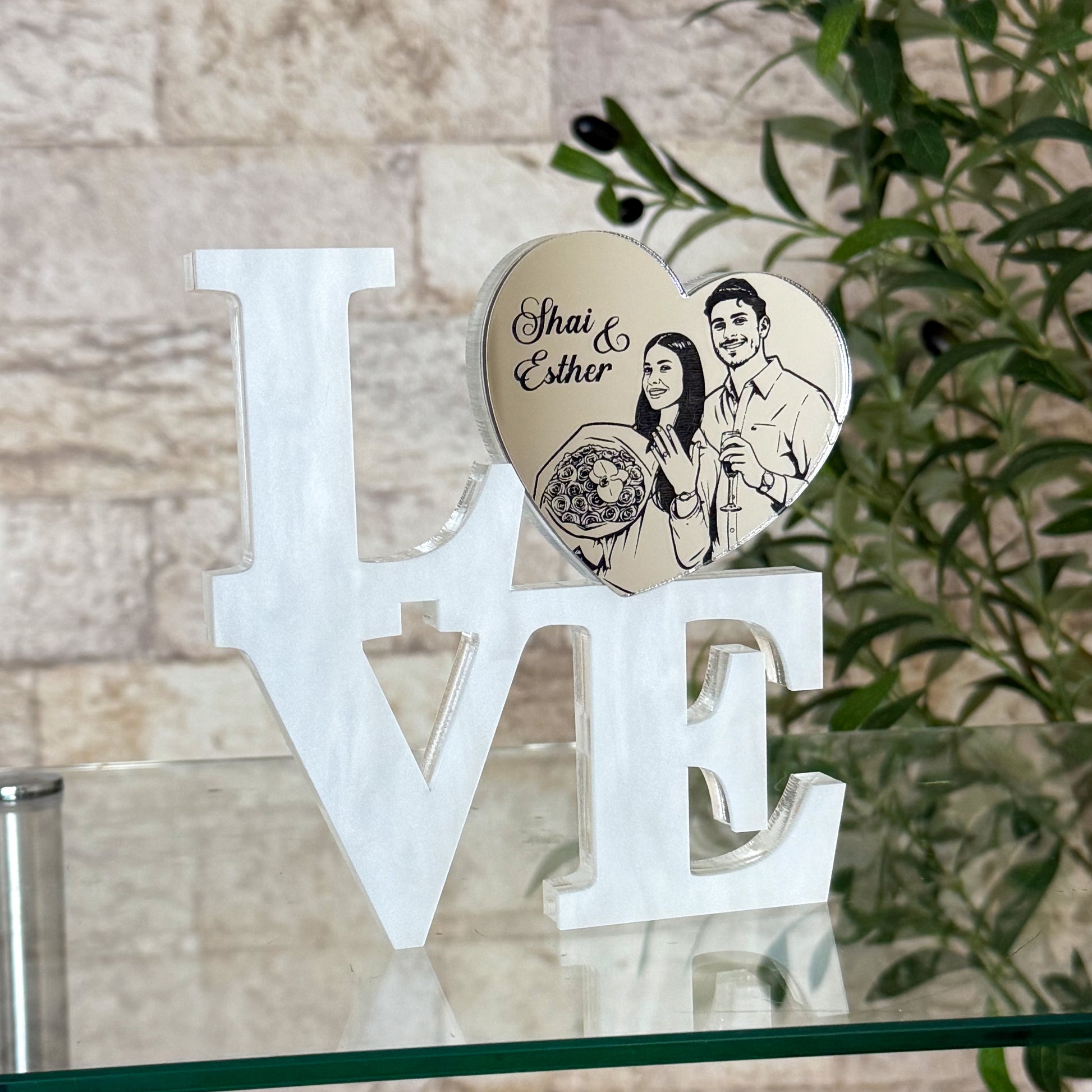 Personalized Photo LOVE Sculpture