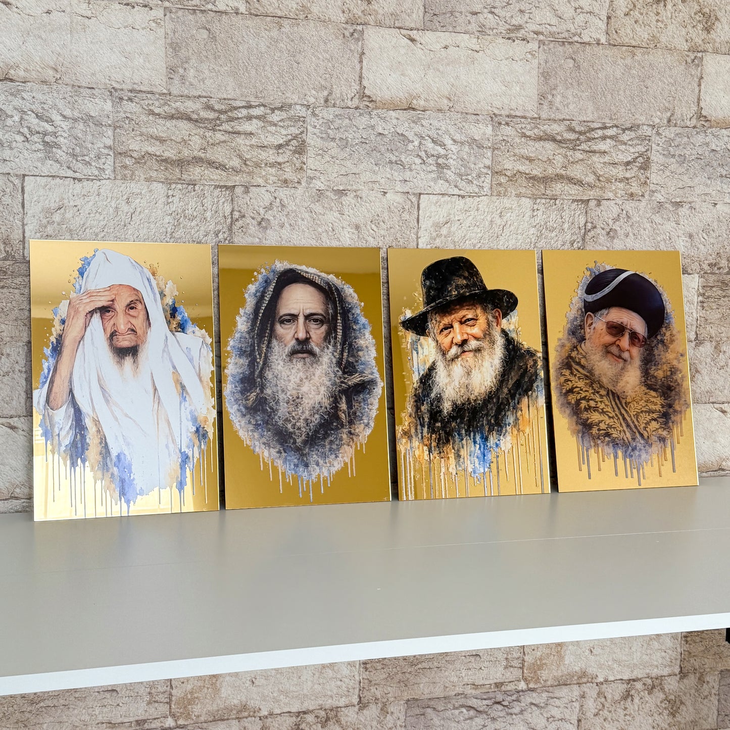 Rabbi Portrait Collection- Gold Mirror