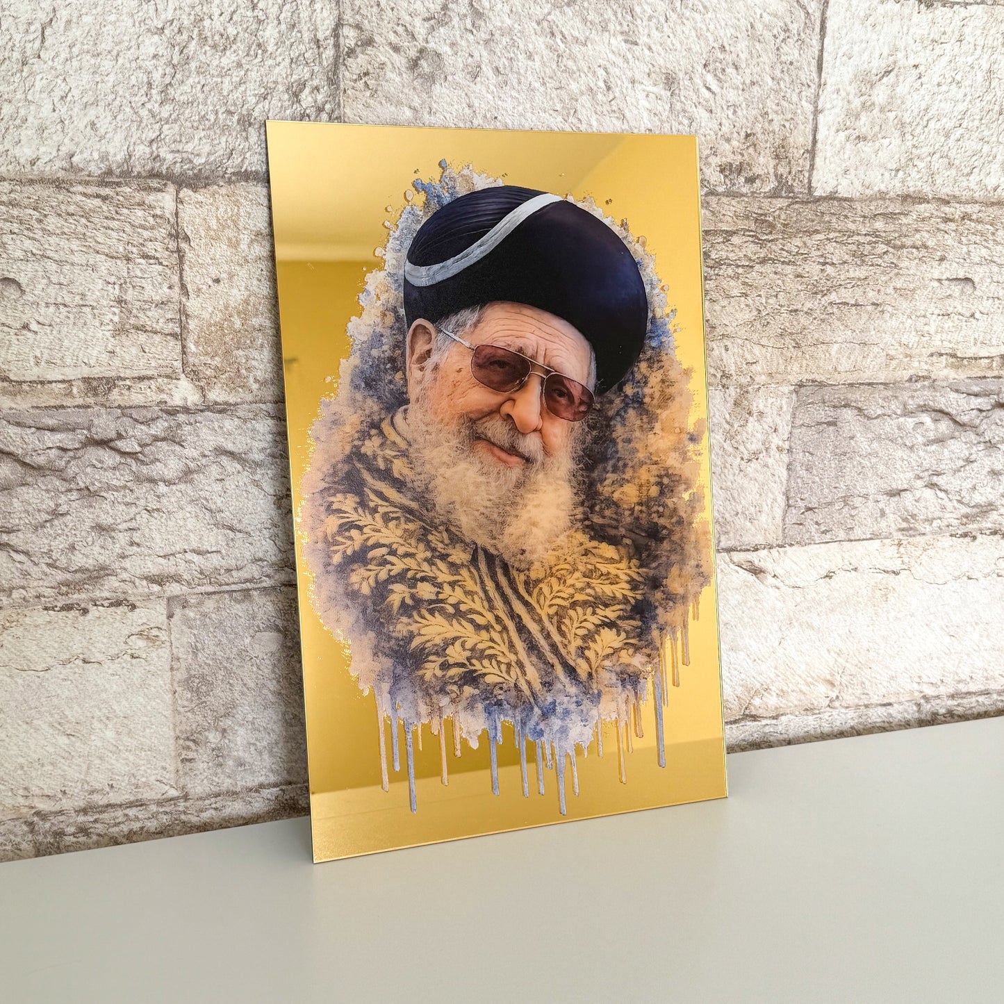 Rabbi Portrait Collection- Gold Mirror