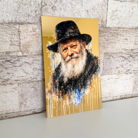 Rabbi Portrait Collection- Gold Mirror