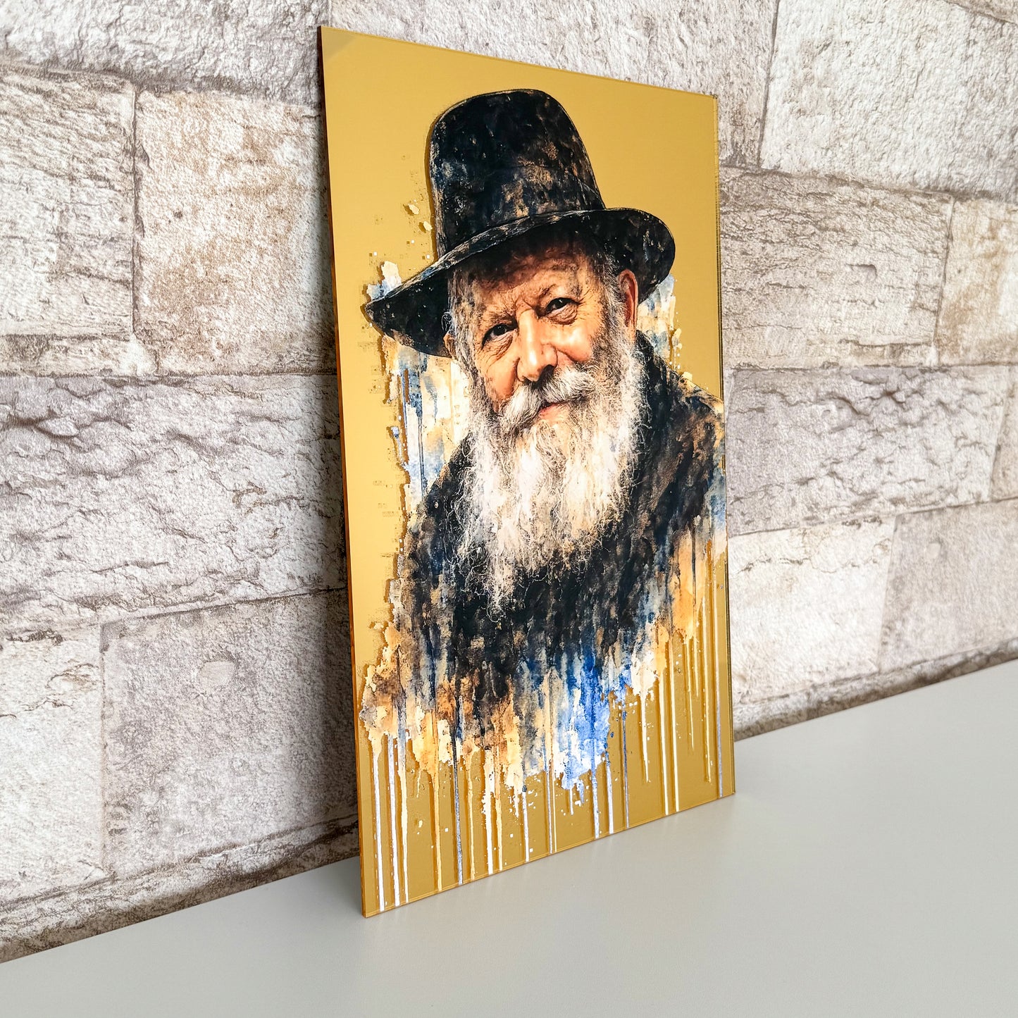 Rabbi Portrait Collection- Gold Mirror