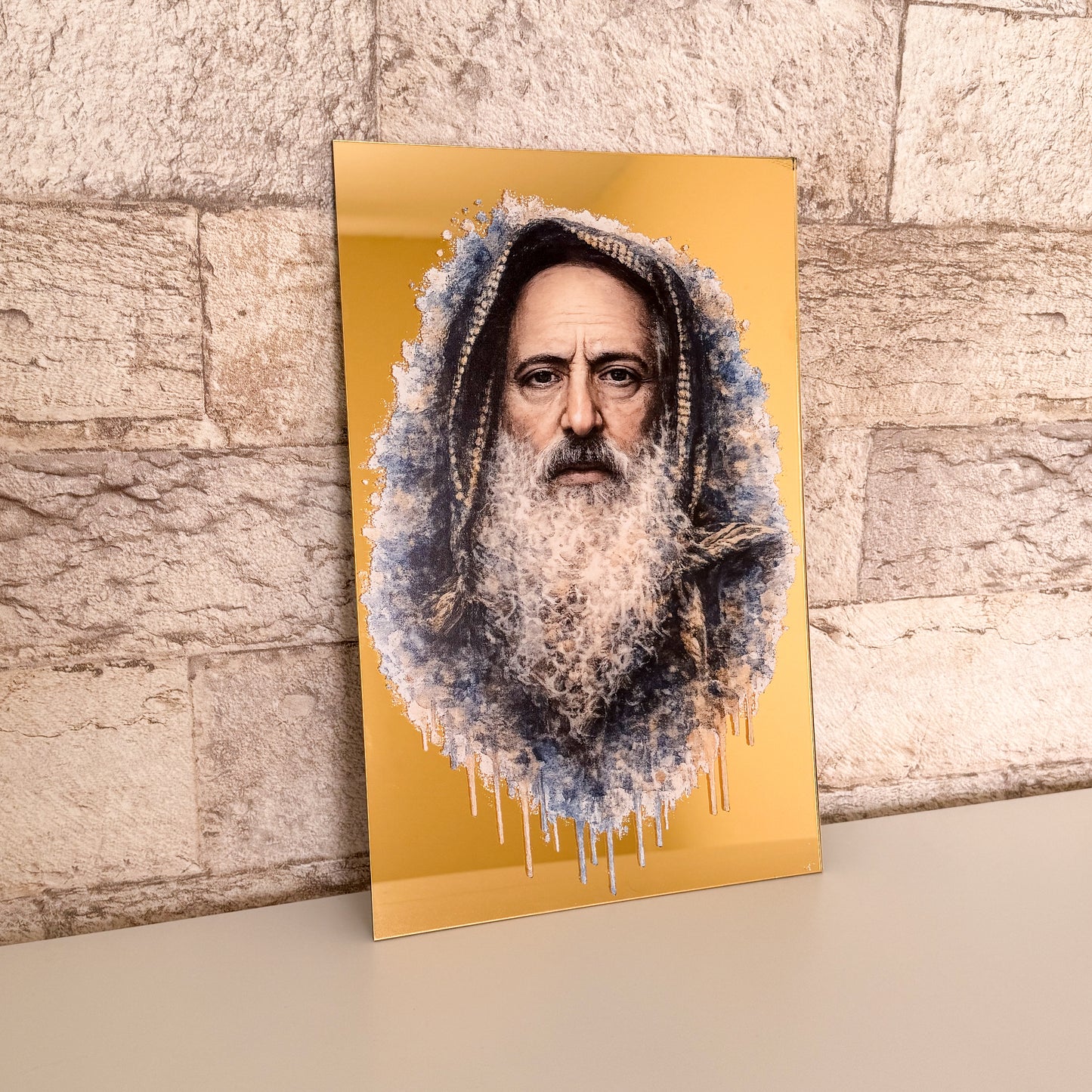 Rabbi Portrait Collection- Gold Mirror