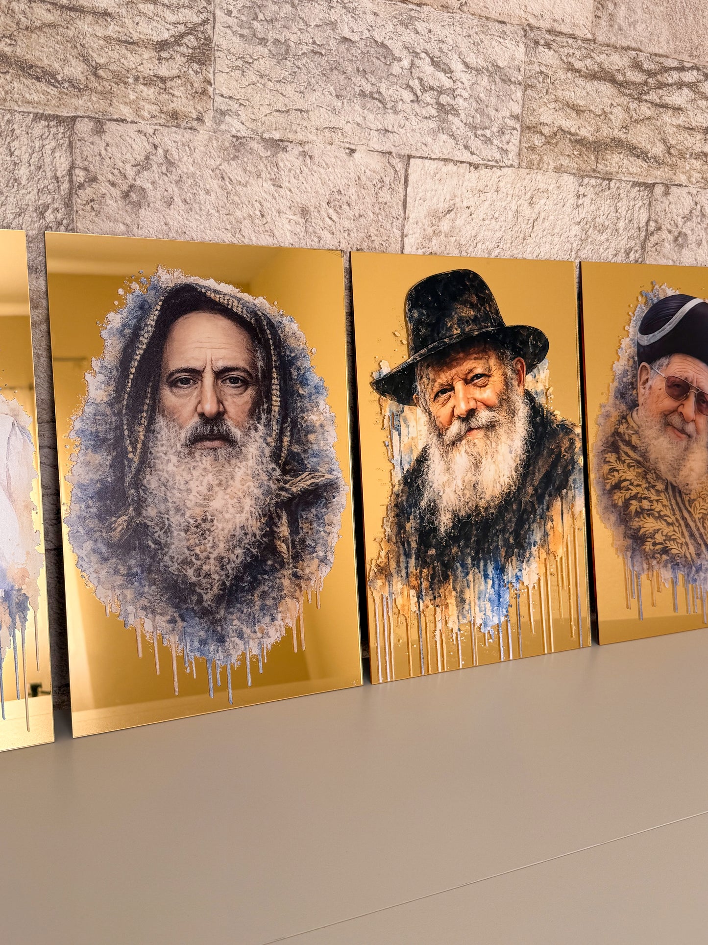Rabbi Portrait Collection- Gold Mirror