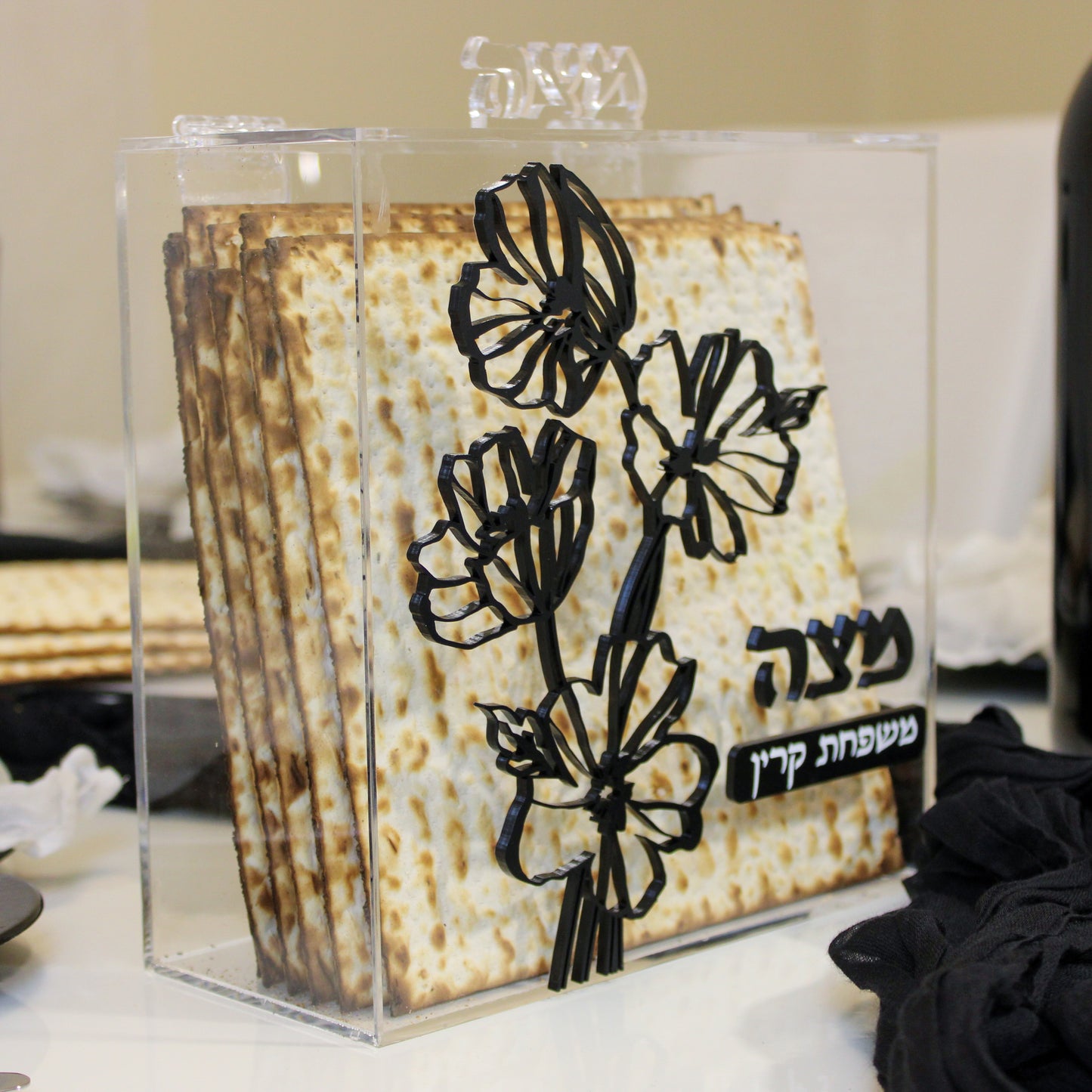 Personalized Floral Matzah Box