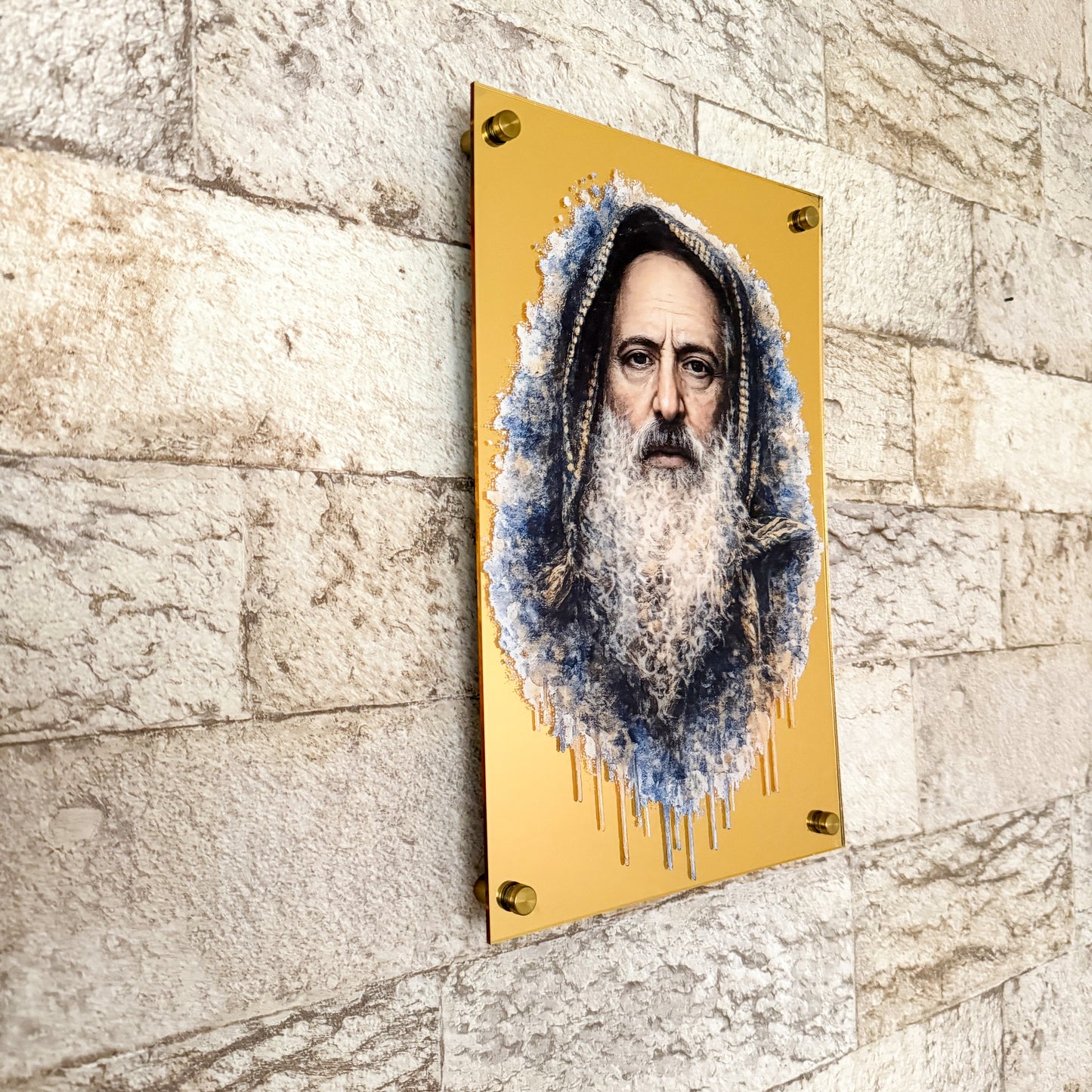 Rabbi Portrait Collection- Gold Mirror