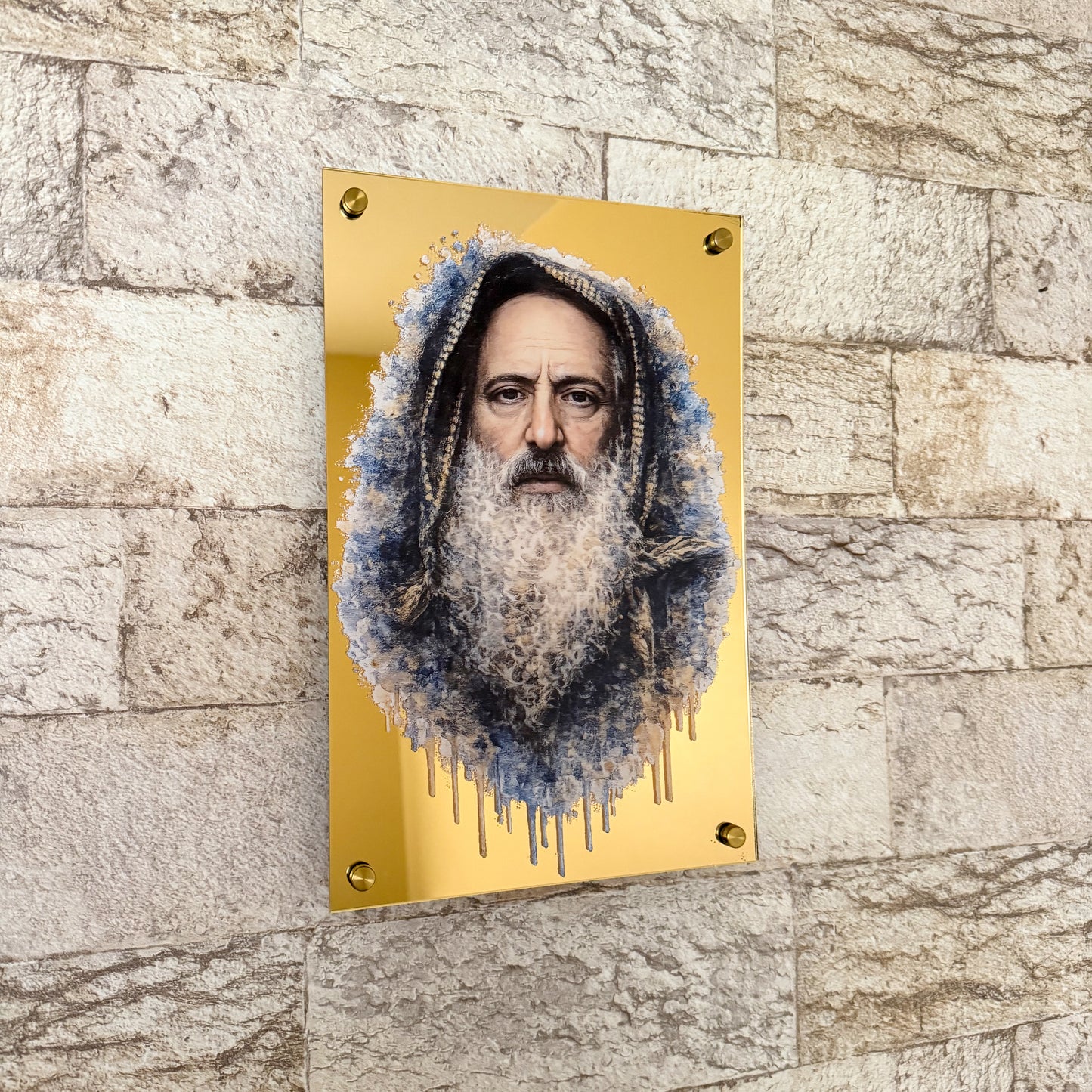 Rabbi Portrait Collection- Gold Mirror